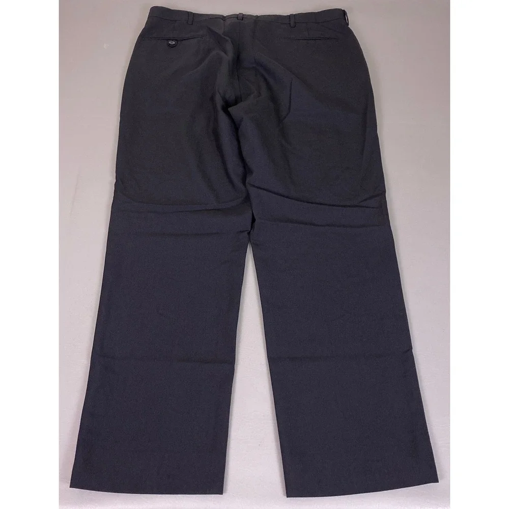Murphy & Hartelius‎ Wool Dress Pants Men's Size 40x32 Black Flat Front EUC